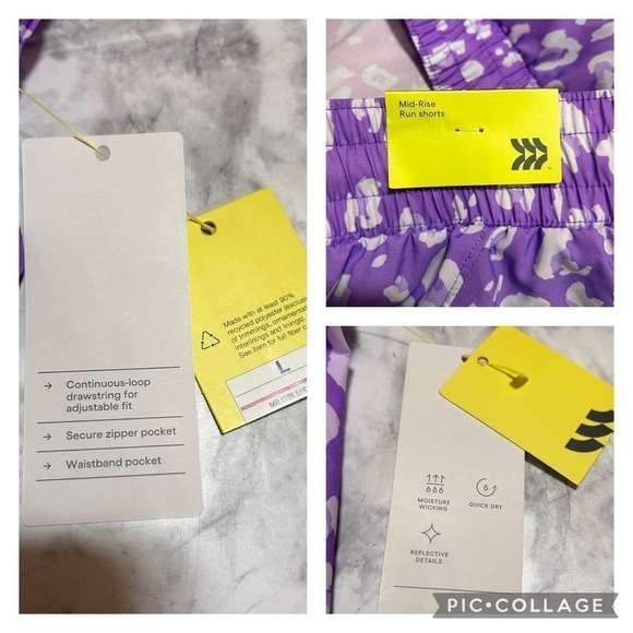 All In Motion Womens Mid-Rise Run Shorts 3" L Lined Athletic Running Workout NWT - Picture 7 of 10